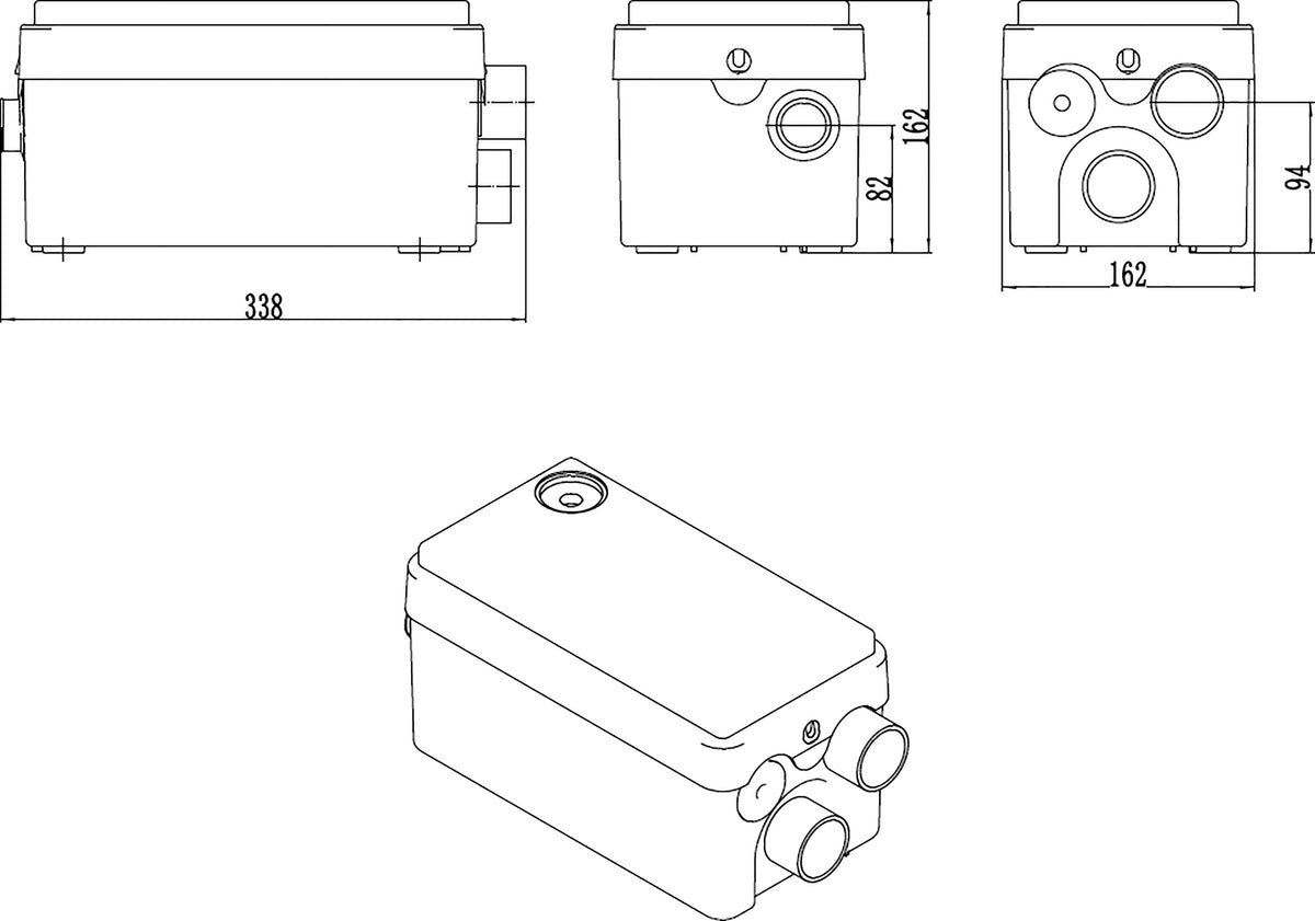 Macerator Pump Sanitary ® P250 Waste Water Pump IP54 Rating for Shower –  Macerator Shop