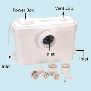 Lifting System 3/1 Dirty Water Waste Water Faeces Pump 240 L/min Toilet  Shredder Small Lifting System 600 W for Toilet Washing Machine Washbasin :  : DIY & Tools